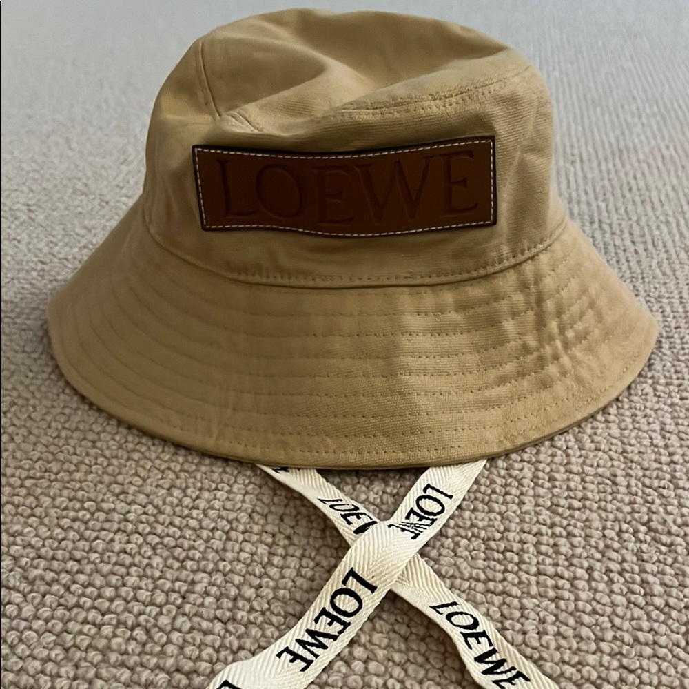 Loewe Beige Bucket Hat with Logo
